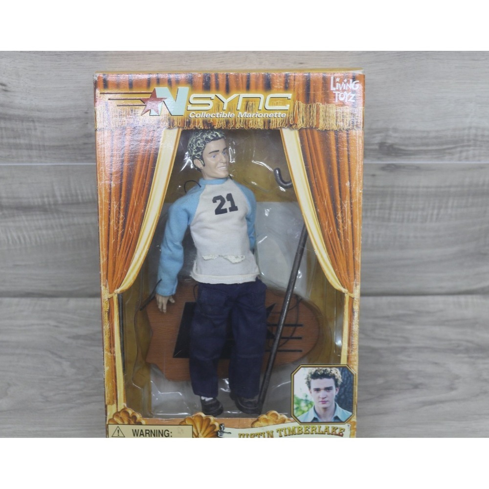 In‎ Box NSYNC Justin Timberlake Collectible Marionette Doll Living Toyz 2000